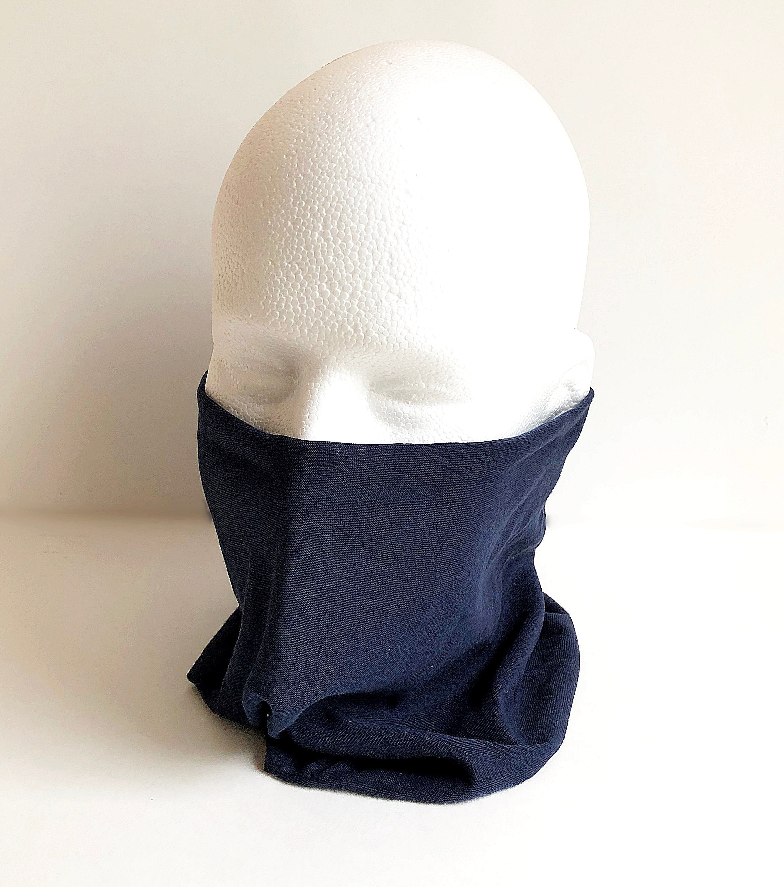 Navy Blue Face Mask Scarf New Multi Functional Seamless Protective Covering Elastic Neck Gaiter Bandana Breathable Balaclava Head Wear N17